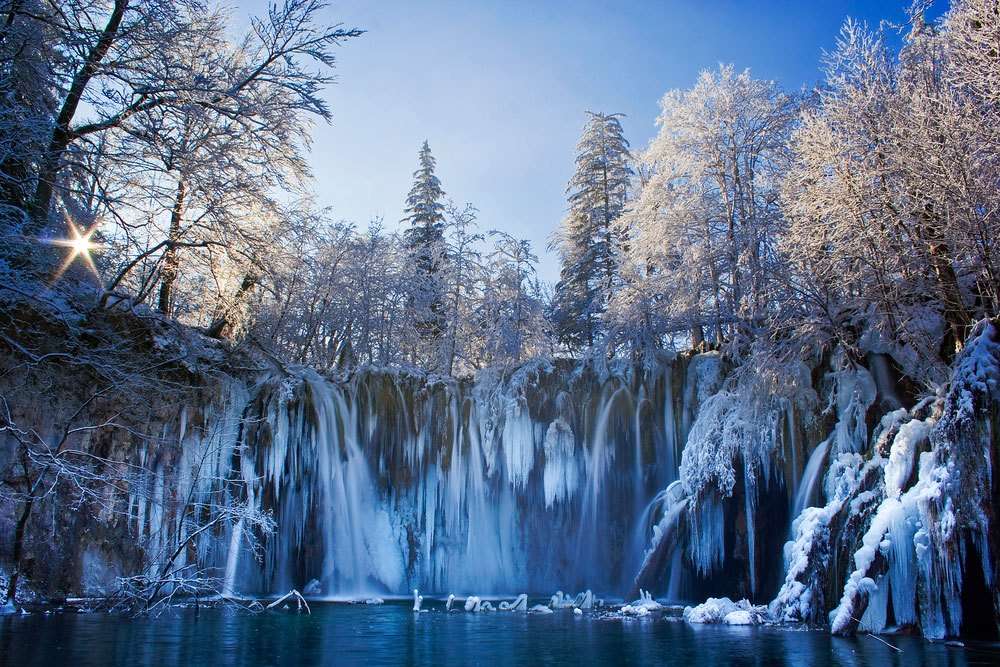 Los Lagos Plitvice en invierno